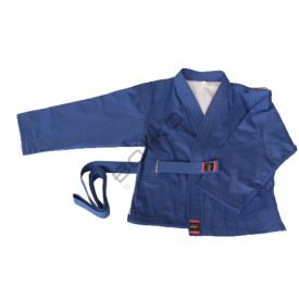 Blue SAMBO Jacket (herringbone fabric) and belt