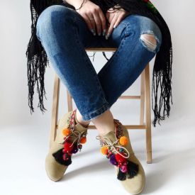 Boho suede boots