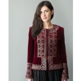 Embroidered Serdak with Tassels