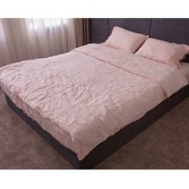 Pink Linen Bedclothes